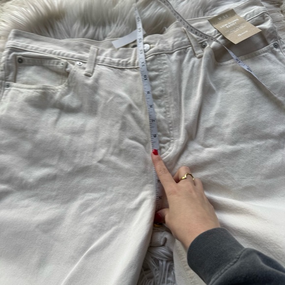 NWT Madewell Low-Slung Baggy Jeans in Vintage Ivory - Picture 13 of 14